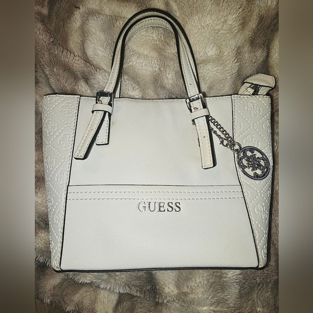 GUESS Cream Leather Bag